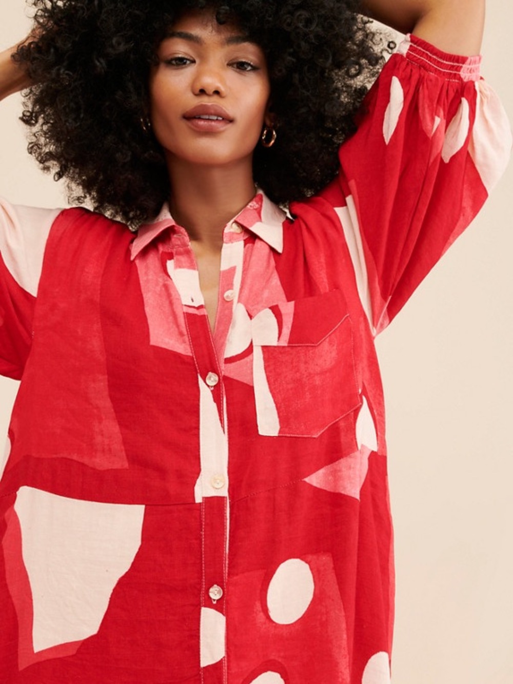 The Mona Linen Shirt Dress by Anthropologie - Picture 3 of 12